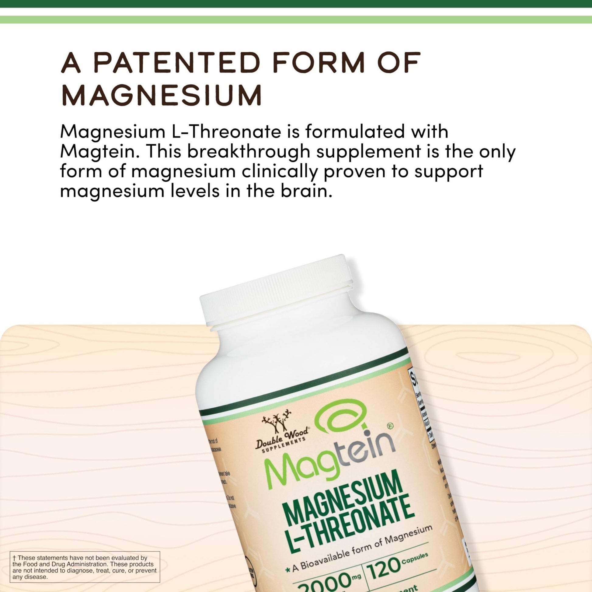 Magnesium L Threonate, Magtein - NSF Certified - Sleep and Cognitive Support – High Absorption - Maple Wellness Supplements