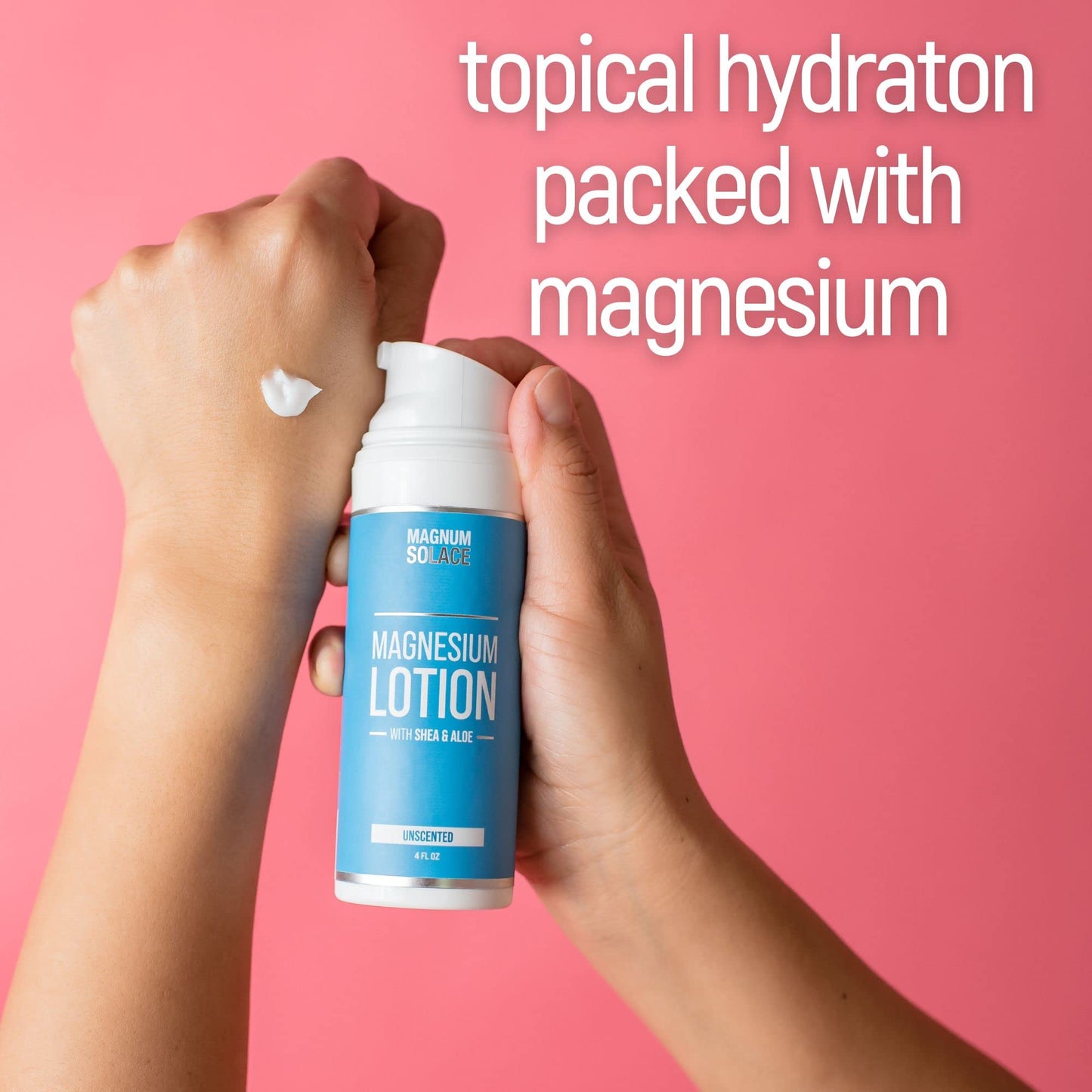 Magnesium Lotion – Super Concentrated – Made with Aloe and Shea – For Leg Cramps, Sore Muscles & Joints, Rejuvenation – Safe for Kids, Made in the USA (Unscented) - Maple Wellness Supplements