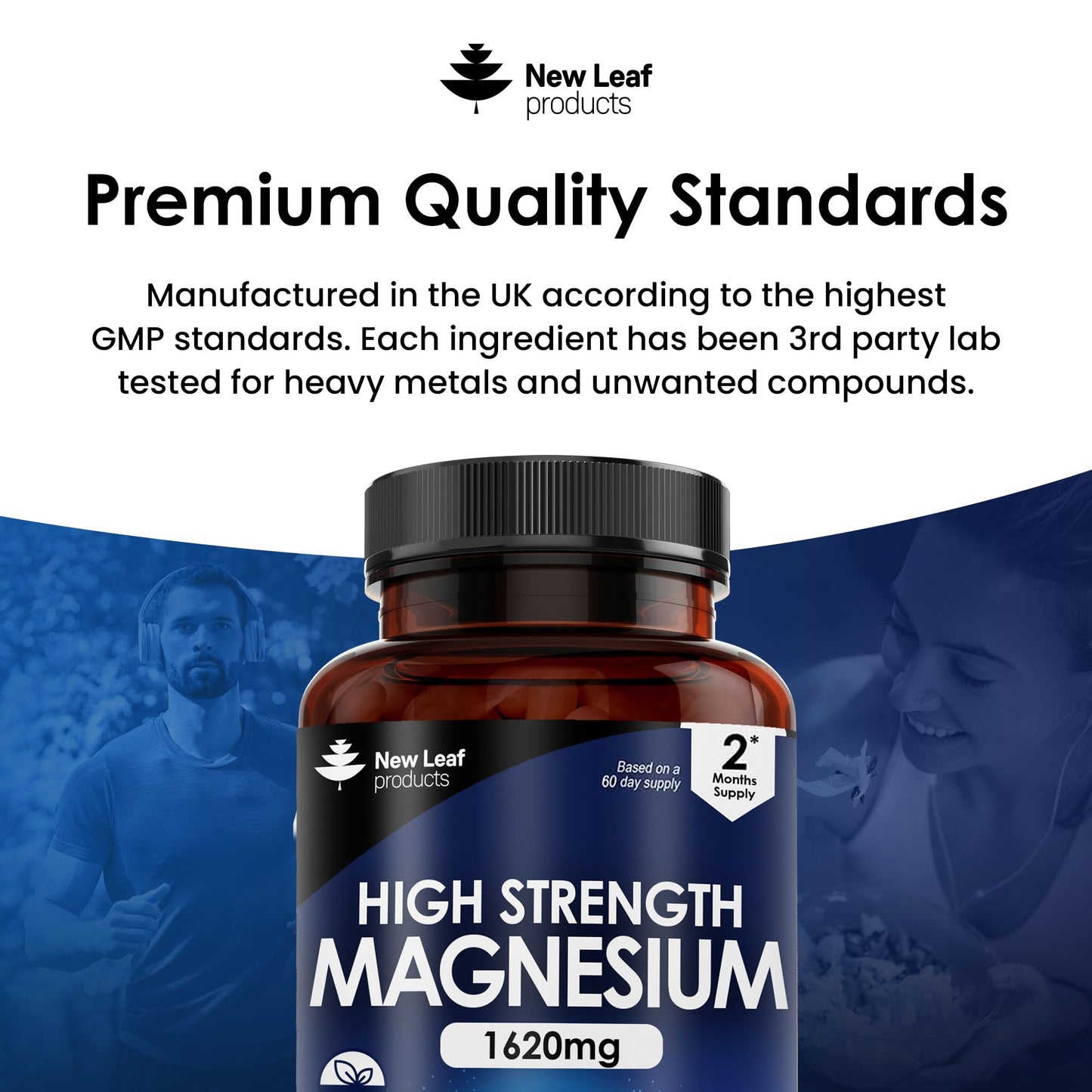 Magnesium Supplements 1620mg - Super Strength - Magnesium Citrate Capsules - Maple Wellness Supplements