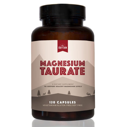 Magnesium Taurate 750mg (150mg Elemental Magnesium) – 120 Vegetarian Capsules – High-Absorption Magnesium Taurate Supplement for Heart, Muscle, and Nerve Support - Maple Wellness Supplements