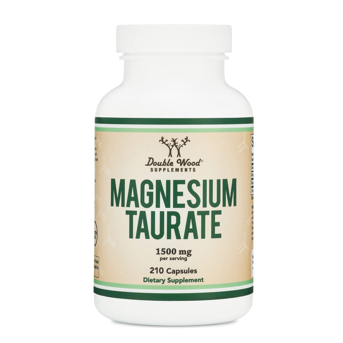 Magnesium Taurate Supplement for Cardiovascular Health to Boost Magnesium Levels (1,500mg per Serving, 210 Vegan Capsules) Non-GMO, Gluten Free - Maple Wellness Supplements