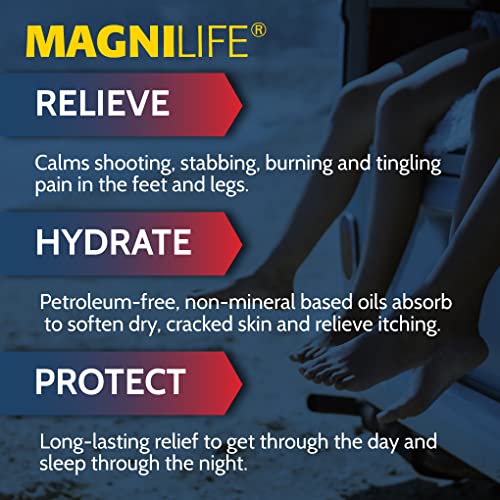 MagniLife Pain Relief Foot Spray, 3 oz, Pain Relief for Burning, Tingling or Sensitivity in Feet and Legs, No Alcohol Cooling Spray Moisturizes Dry, Cracked Heels - Maple Wellness Supplements