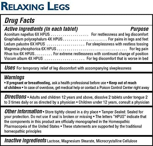 MagniLife Relaxing Legs 125 Count Quick Dissolve Tablets Relaxing Leg Cream PM 4oz Jar Restless Legs - Maple Wellness Supplements