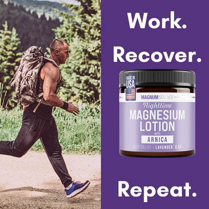 Magnum Solace Nighttime Magnesium Lotion with Arnica – Highly Concentrated Magnesium - Maple Wellness Supplements