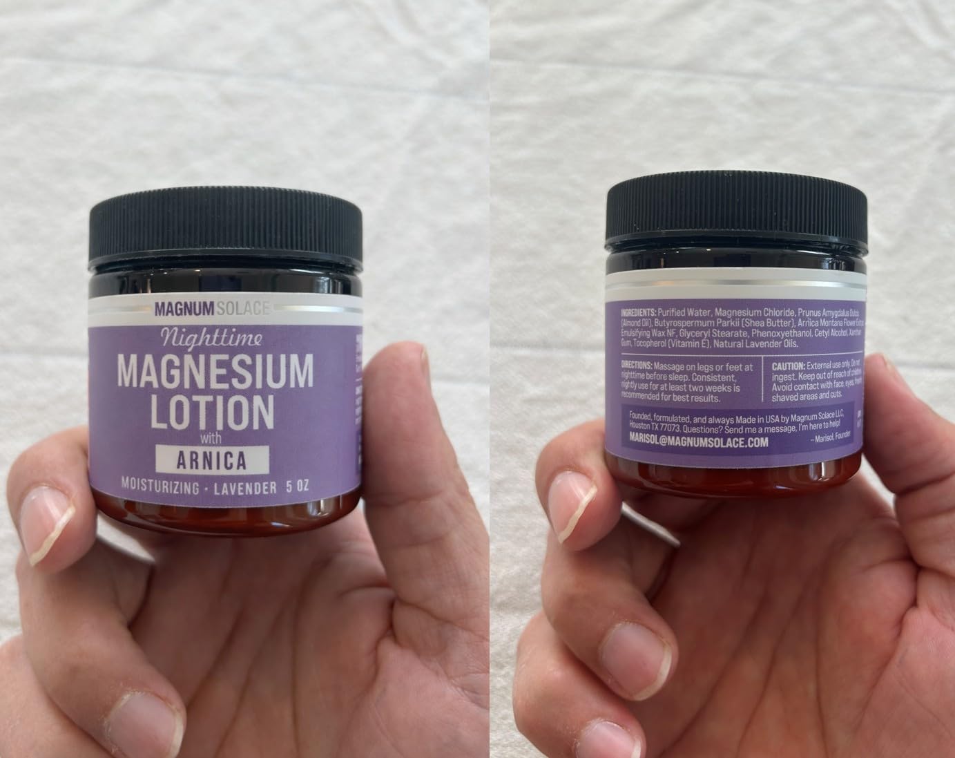 Magnum Solace Nighttime Magnesium Lotion with Arnica – Highly Concentrated Magnesium - Maple Wellness Supplements