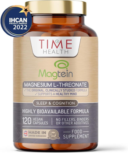 Magtein® Magnesium – 120 Capsules – High Strength 2100mg – Highly Bioavailable - Maple Wellness Supplements