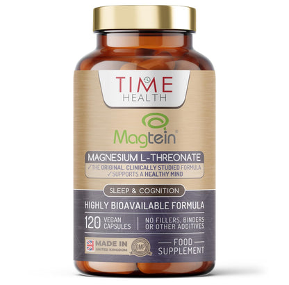 Magtein® Magnesium – 120 Capsules – High Strength 2100mg – Highly Bioavailable - Maple Wellness Supplements