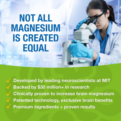 Magtein - Magnesium L-Threonate Supplement, Memory, Focus, Sleep & Brain Health Formula for Men & Women, Cognitive Support for Adults - Maple Wellness Supplements