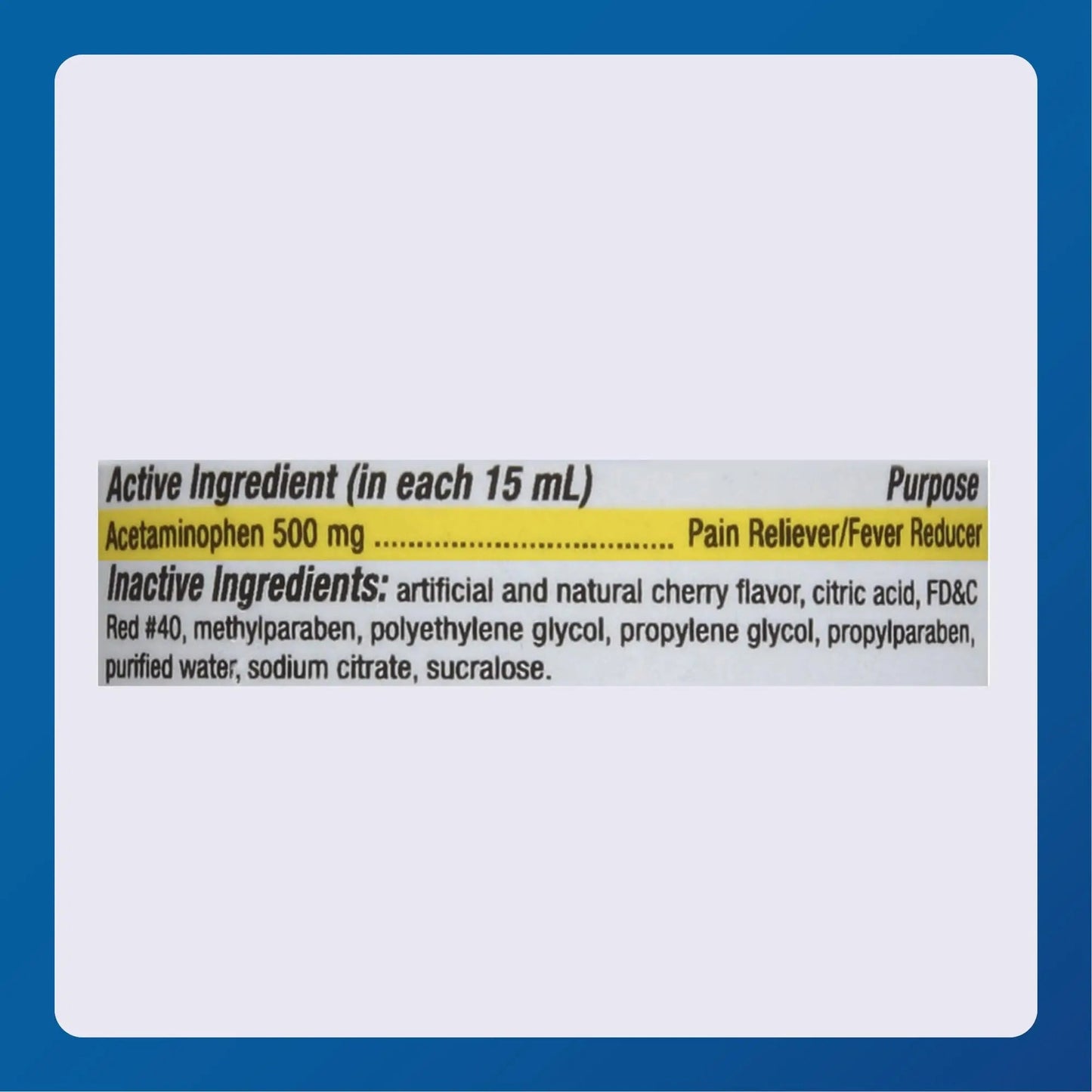 MAJOR Adult Extra Strength Liquid Acetaminophen 500mg - Helps Relieve Pain and Reduce Fevers - Aspirin Free - Cherry Flavor - 8 Fl Oz (2 Pack) - Maple Wellness Supplements