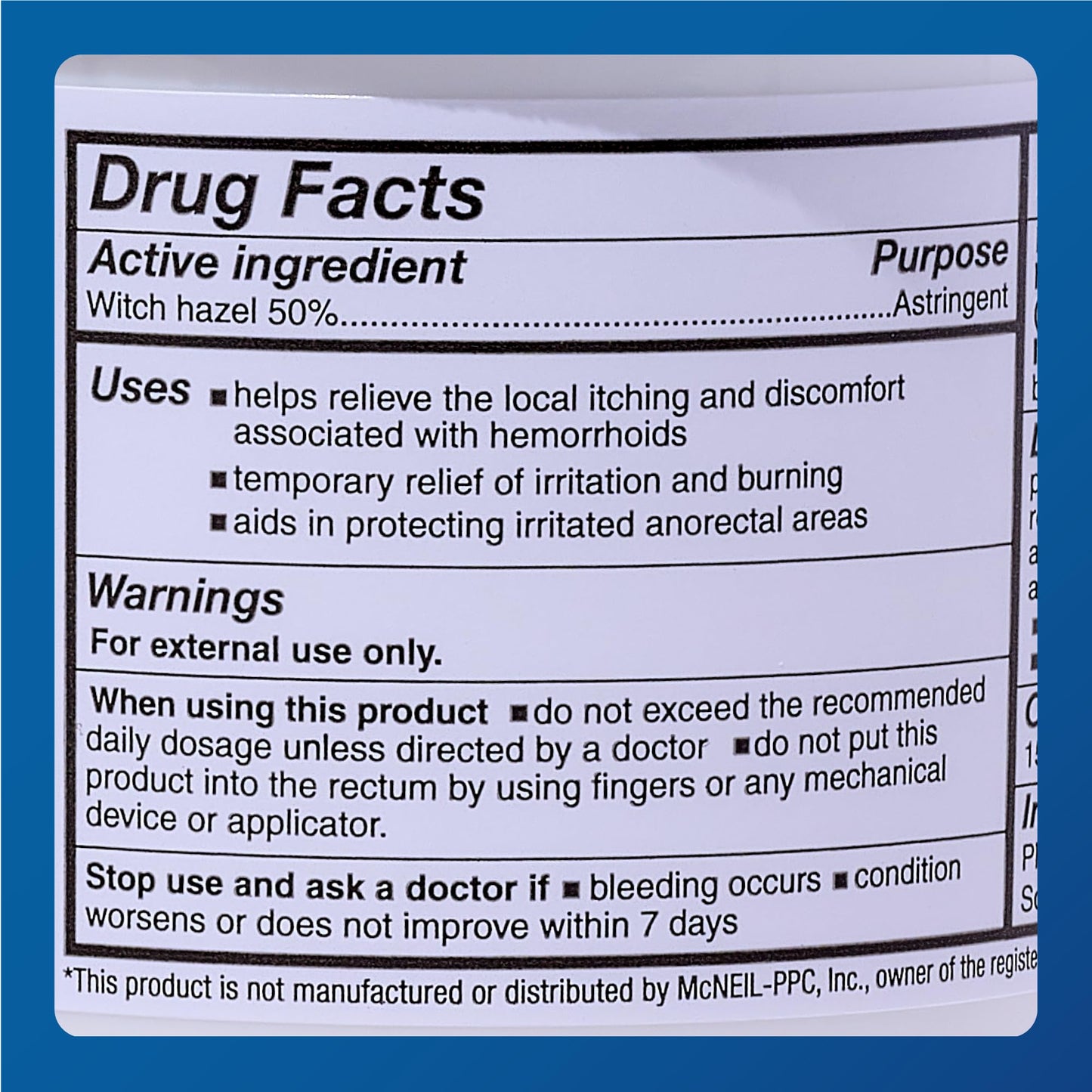 MAJOR Medi-Pads - Hemorrhoidal Hygienic Cleansing Witch Hazel Pads - Cooling Relief with Aloe - 100 Count Jar (1 Pack) - Maple Wellness Supplements