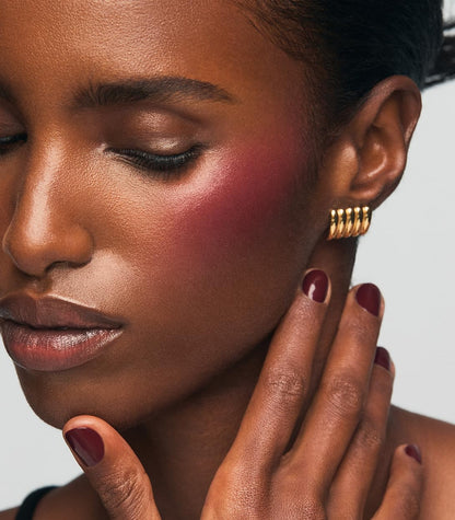 MAKE Beauty Cream Stroke Cream Blush Stick for Cheeks - Vibrant yet Natural Soft Matte Finish - Shade Rouge Moon, Berry Plum Blush Makeup - Maple Wellness Supplements