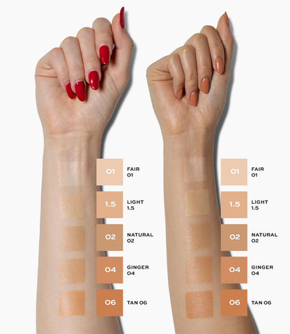 MAKE Beauty Diffusion Dew Skin Tint. Sheer to Medium Coverage Radiant Finish. Blurring, Smoothing, and Brightening for Glowing Complexion. Enhanced with Niacinamide and Adenosine. Tan 06 - Maple Wellness Supplements