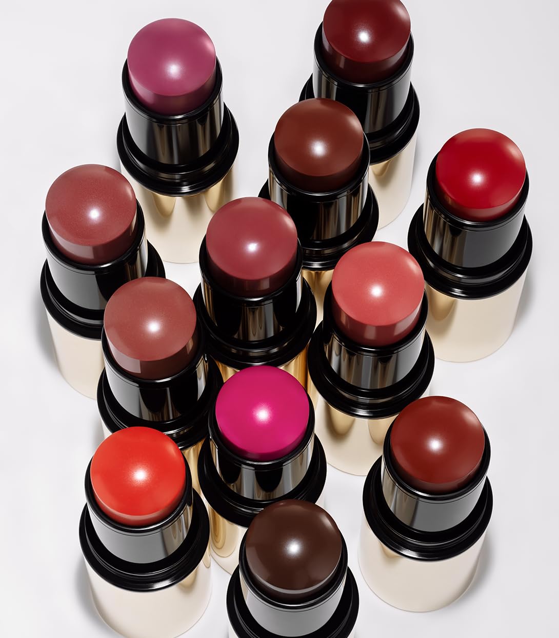 MAKE Beauty Heat Stroke Cream Blush Stick for Cheeks with Natural Hydrating Dewy Finish. Creamy Gel Blush Balm - Shade Baked, Deep Chocolate Brown Cheek Tint - Maple Wellness Supplements