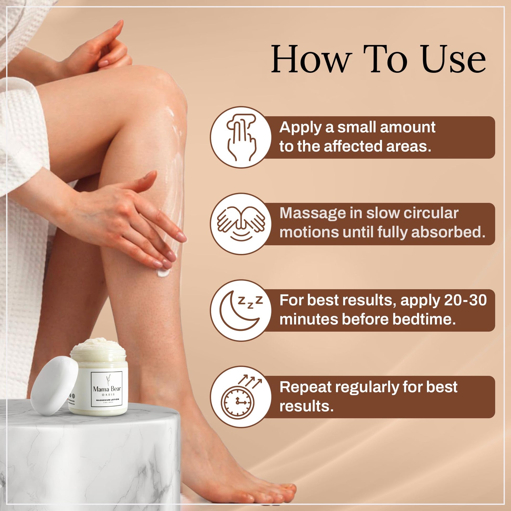Mama Bear Oasis Lotion - Magnesium Cream - Lavender Magnesium Lotion for Foot, Hands, Legs, Toes Includes Arnica, Vitamin B6, Aloe Vera, MSM (Pack of 2) - Maple Wellness Supplements