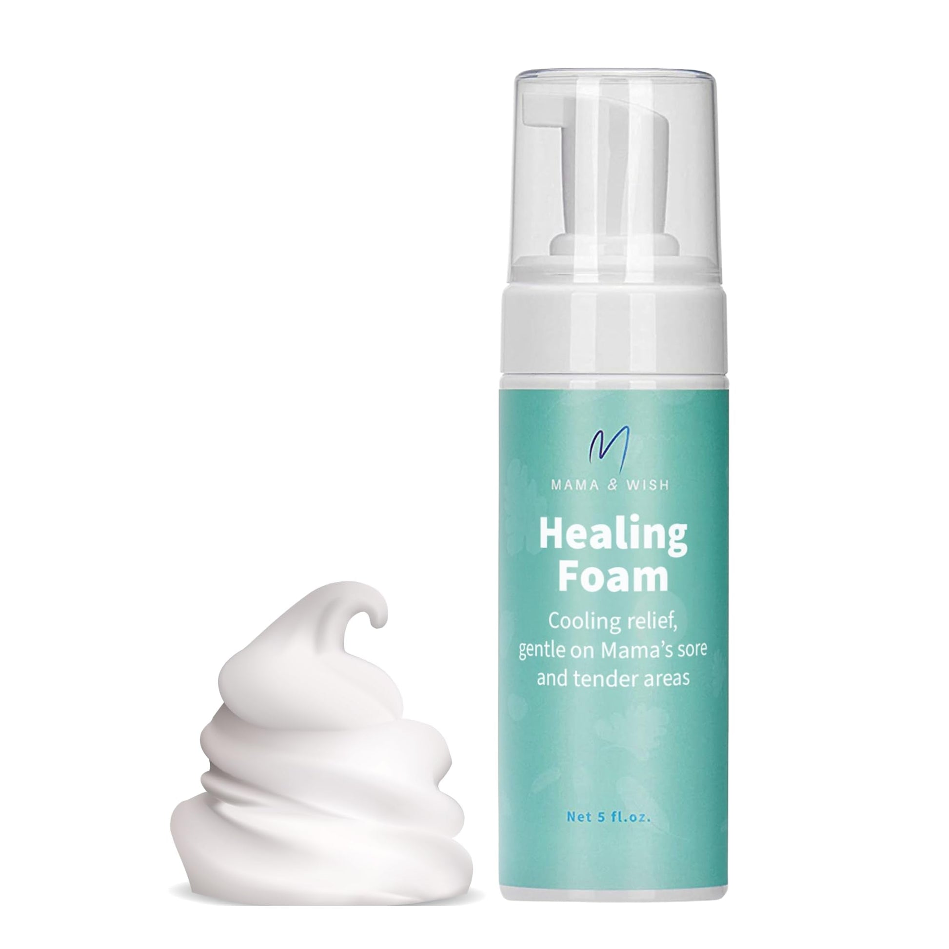 Mama & Wish Witch Hazel Perineal Healing Foam - Postpartum Essentials - Medicated Postpartum Spray for Perineal Relief - Postpartum Care and Recovery, Hemorrhoid Perineal Spray, After Birth Essentials - Maple Wellness Supplements