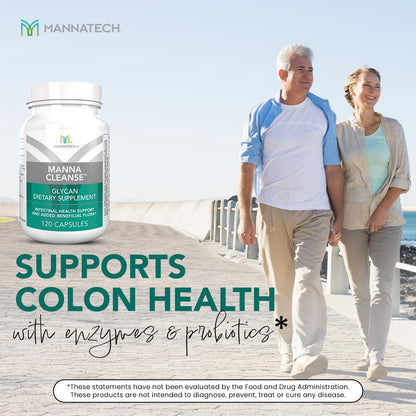 Mannatech Digestive Enzymes and Probiotics - Powered by Ambrotose Derived from The Aloe Vera Plant - Digestive and Colon Cleanser Helps Support Overall Gut Heath - Maple Wellness Supplements