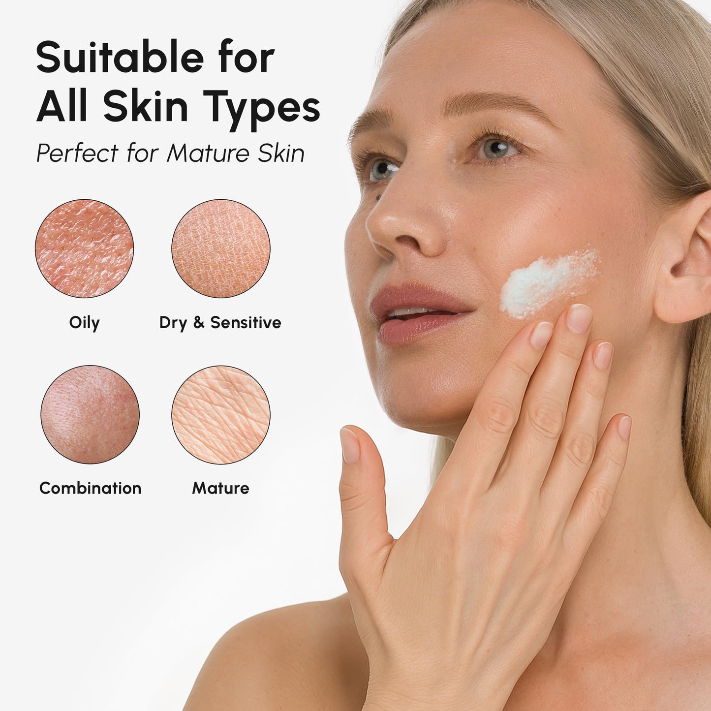 MAREE Face Exfoliator – Microdermabrasion Facial Scrub & Exfoliating Face Wash for Women – Collagen & Glycolic Acid – Gentle Scrub and Exfoliant - Maple Wellness Supplements