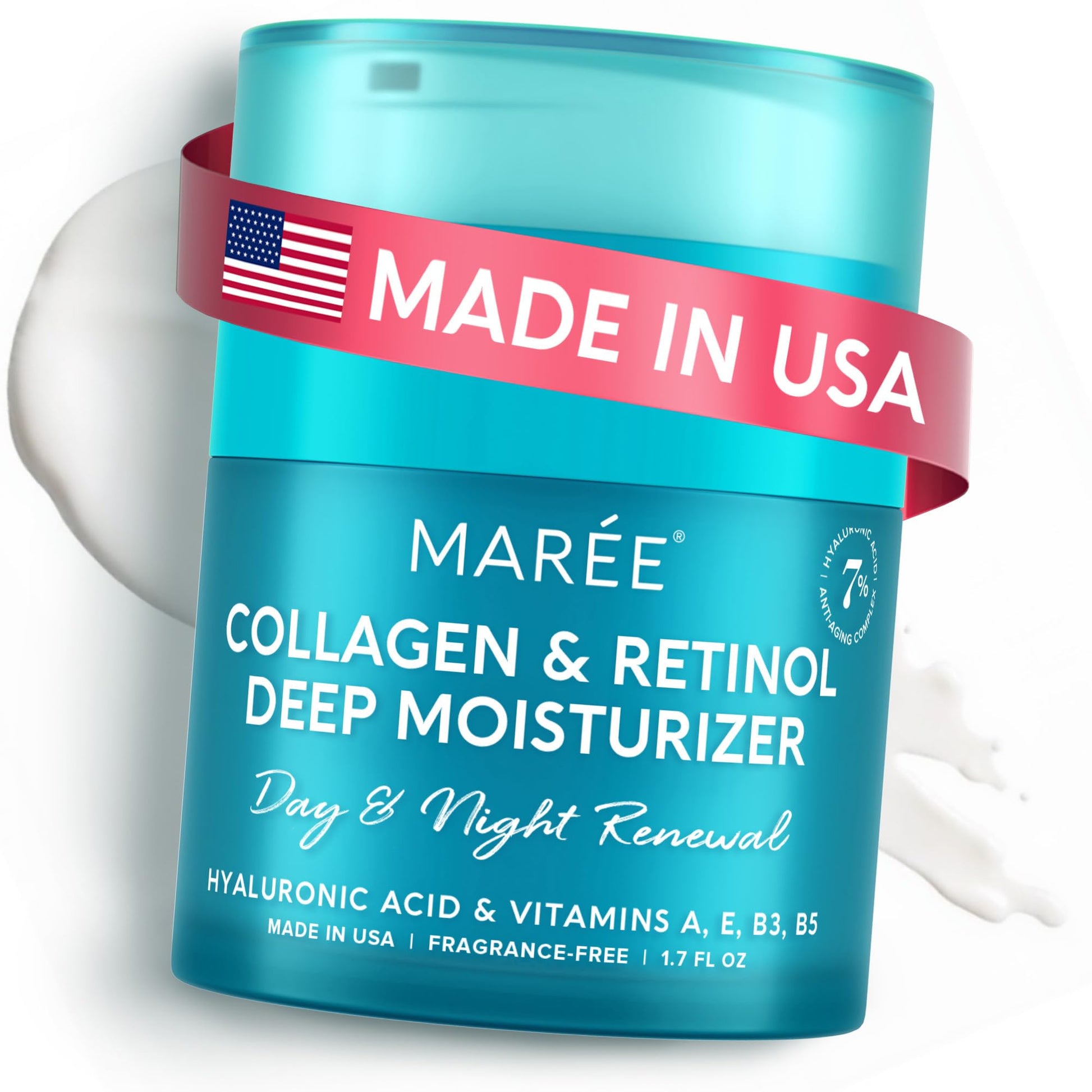MAREE Face Moisturizer Retinol Cream for Face – Daily Wrinkle Cream for Women – Anti-Aging Face Cream – Facial Moisturizer with Collagen - Maple Wellness Supplements