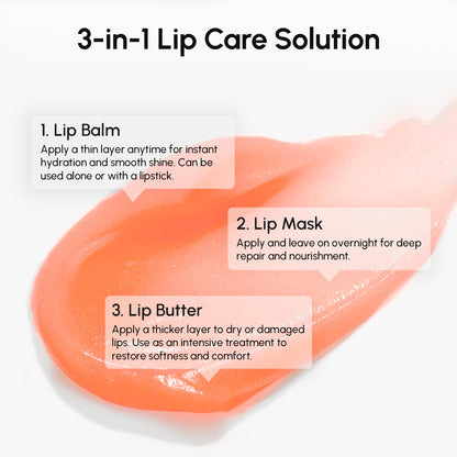 MAREE Lip Mask Overnight - Lip Moisturizer For Very Dry Lips - Hydrating Lip Butter Balm with Hyaluronic Acid & Collagen - Maple Wellness Supplements