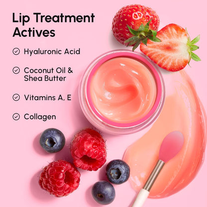 MAREE Lip Mask Overnight - Lip Moisturizer For Very Dry Lips - Hydrating Lip Butter Balm with Hyaluronic Acid & Collagen - Maple Wellness Supplements