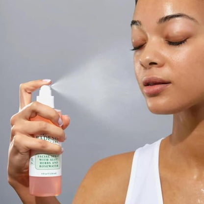 Mario Badescu Facial Spray with Aloe, Herbs and Rose Water for All Skin Types, Face Mist that Hydrates - Maple Wellness Supplements
