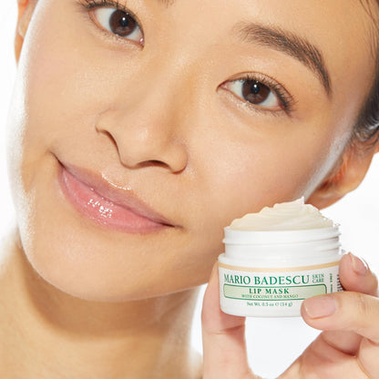 Mario Badescu Lip Mask with Coconut and Mango for All Skin Types, Overnight Lip Treatment Enriched With Skin Softening Coconut Oil, Sunflower Seed Oil and Hydrating Shea Butter, 0.5 Ounces - Maple Wellness Supplements