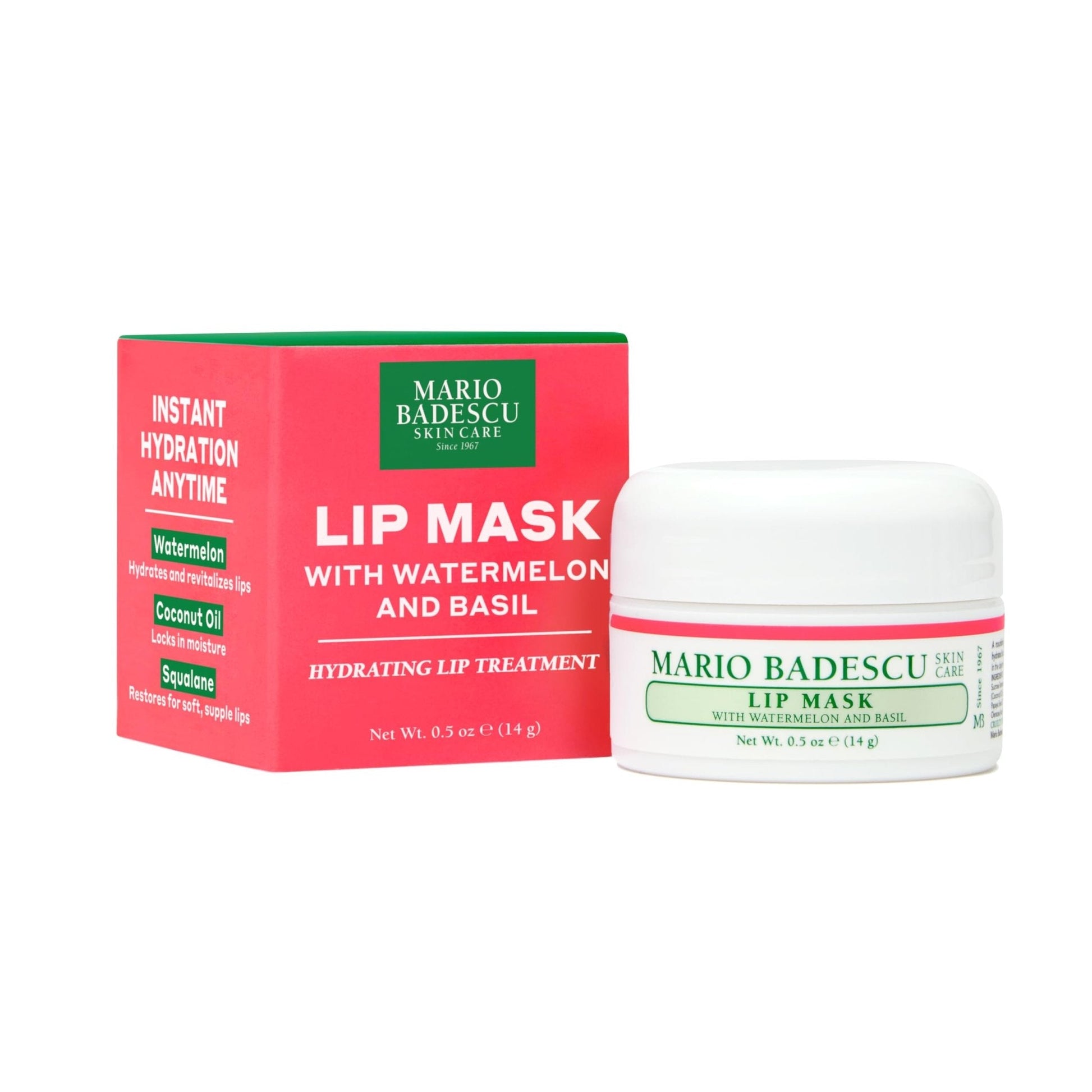 Mario Badescu Lip Mask with Watermelon & Basil for All Skin Types, Overnight Lip Treatment - Maple Wellness Supplements