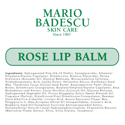 Mario Badescu Moisturizing Rose Lip Balm for Dry Cracked Lips, Infused with Coconut Oil and Shea Butter - Maple Wellness Supplements