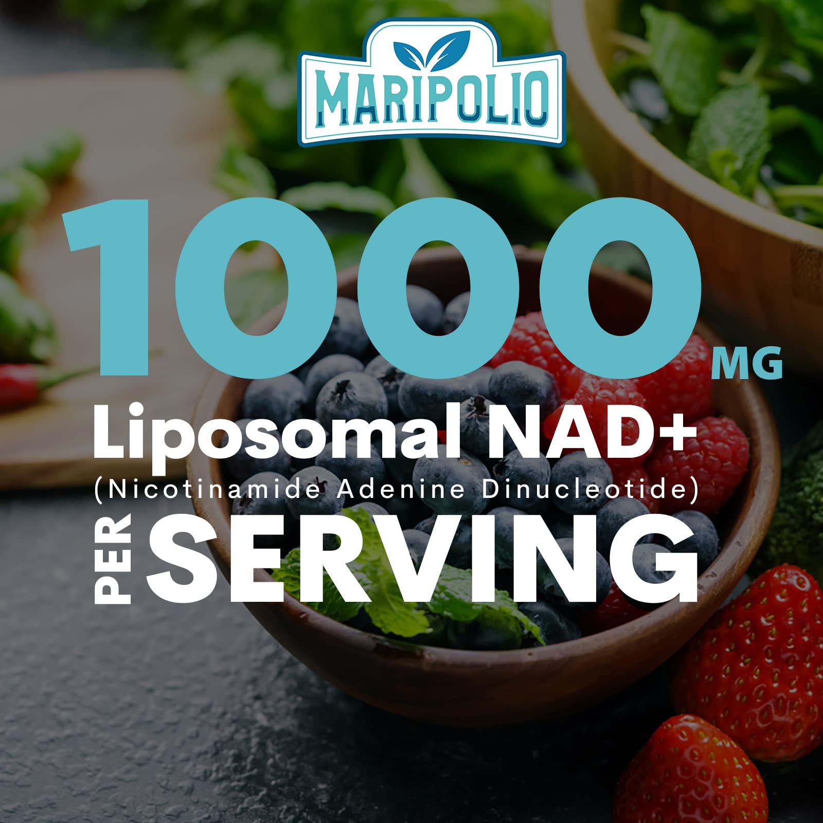 Maripolio Liposomal NAD+ 1000 mg Supplement | High Bioavailability Liposomal Delivery | Cellular Energy & Wellness Support | Pure NAD+ Dietary Supplement for Men,Women, 60 Softgels - Maple Wellness Supplements