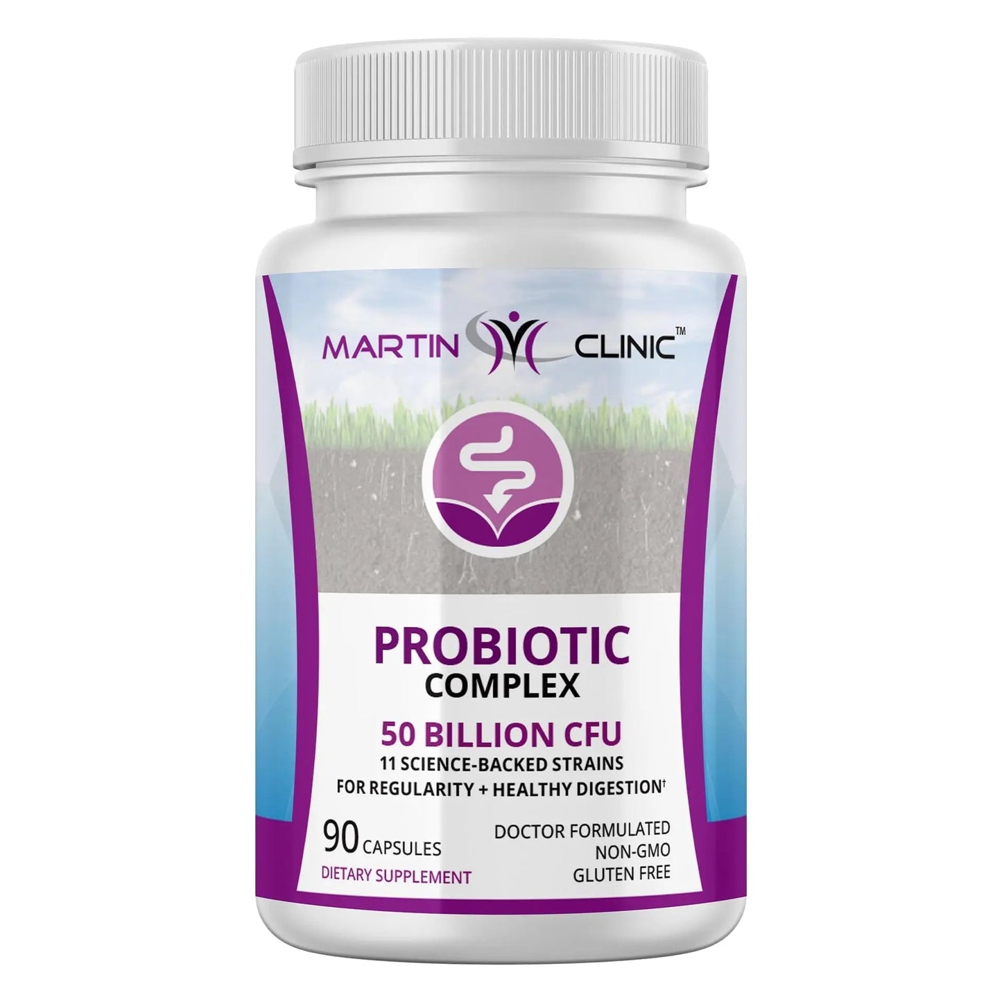 martin clinic Probiotic for Gut Health & Immune Support — Daily Digestive Balance, Bloating Relief & Better Nutrient Absorption — 60 Capsules - Maple Wellness Supplements