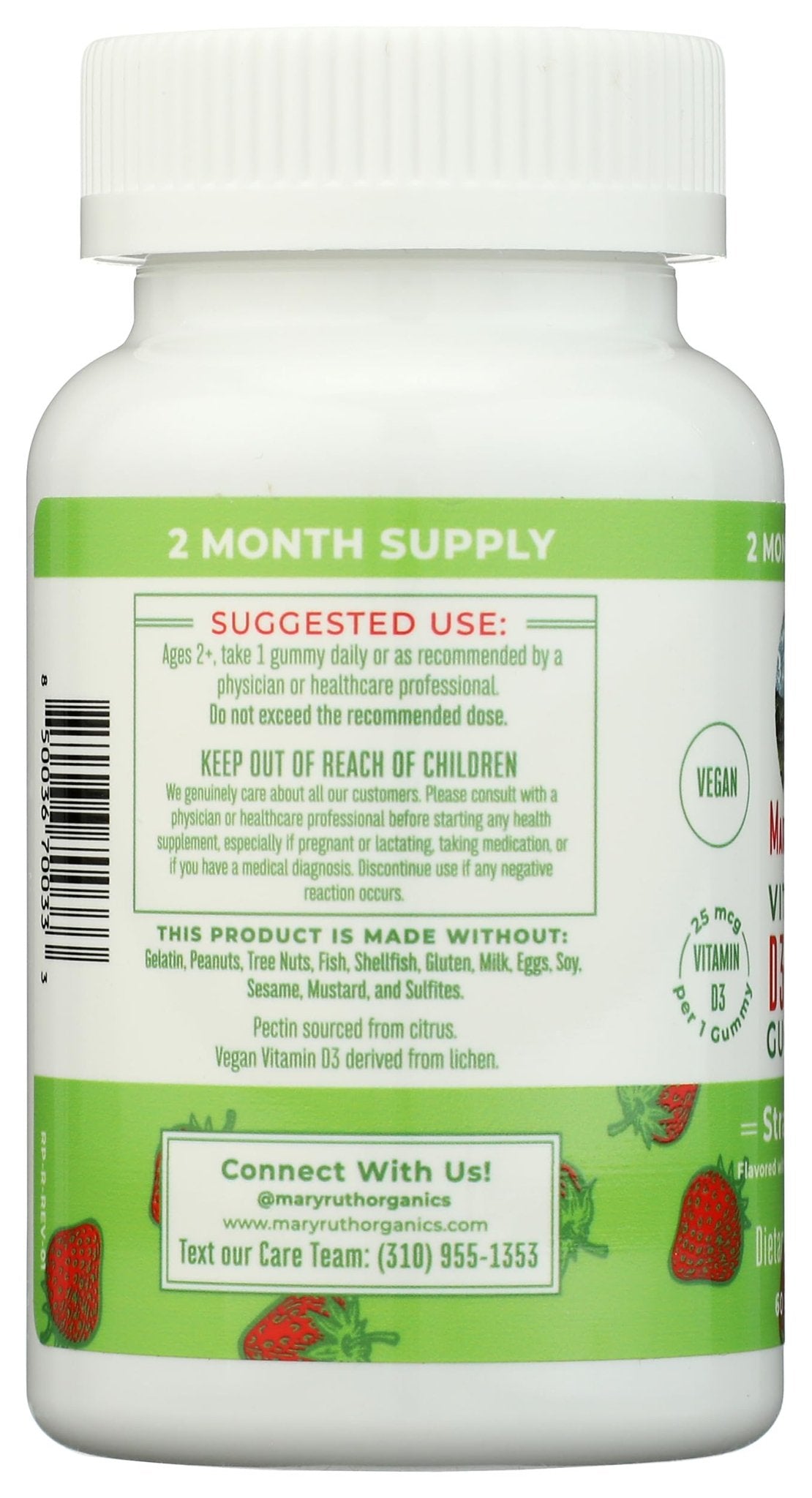 Mary Ruth's Vitamin D3 & B12 Gummies, 60 CT - Maple Wellness Supplements