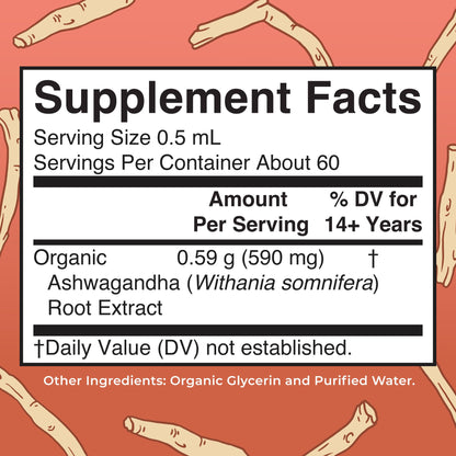 MaryRuth Organics Ashwagandha Root | USDA Organic Ashwagandha Liquid Drops | Stress Relief, Natural Calm, Relaxation and Mood Support Supplement | Adaptogenic | Nervine | Vegan | Non-GMO | 60 Servings - Maple Wellness Supplements