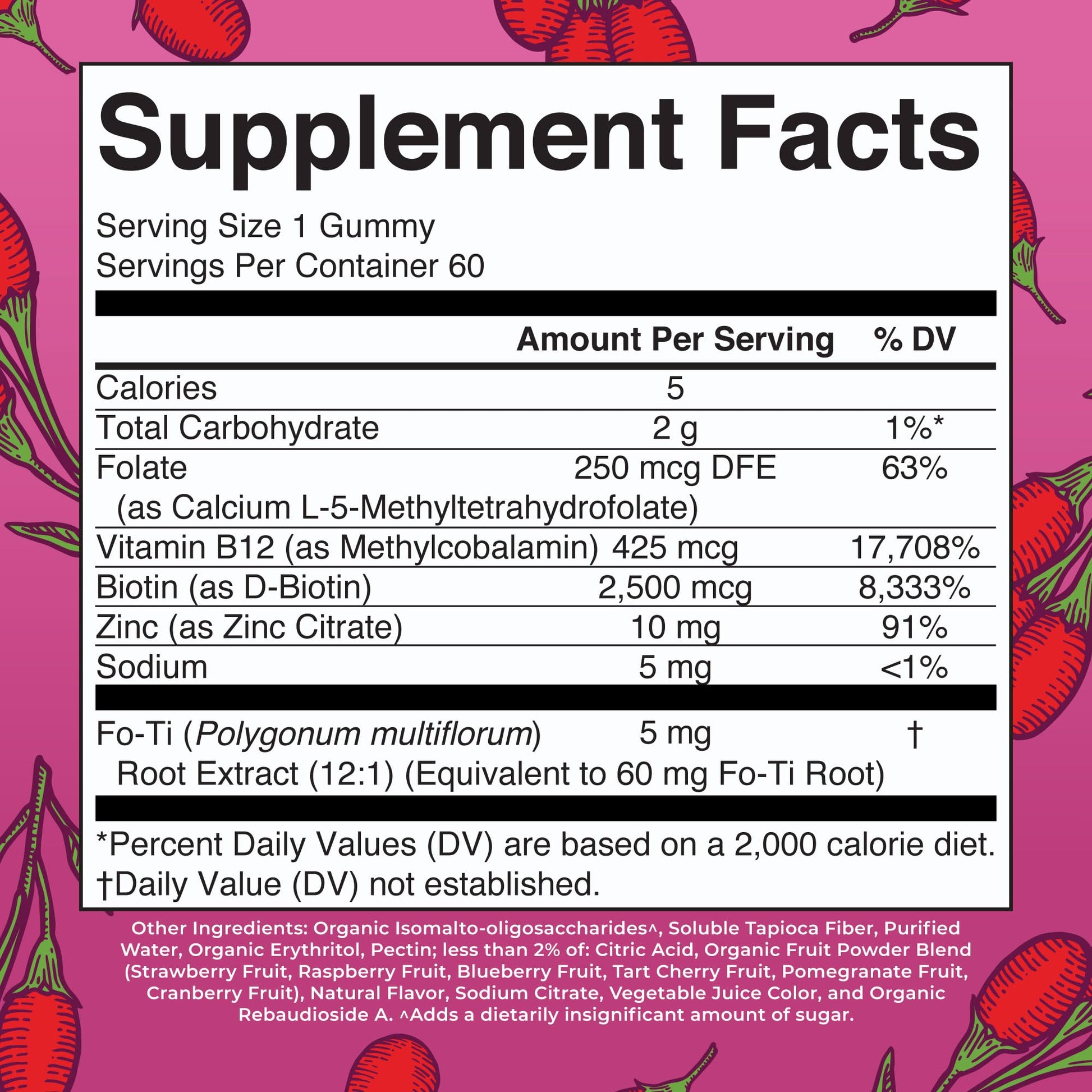 MaryRuth Organics Biotin Gummies | Sugar Free | Vegan | Non-GMO | 2,500 mcg Biotin Supplement | Hair Skin and Nails Vitamins | Hair Growth Vitamins | Hair Growth Supplement | 60 Count - Maple Wellness Supplements