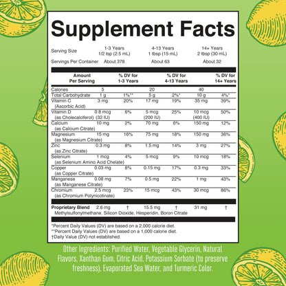MaryRuth Organics Extra Strength Nighttime Liquid Multimineral | Sugar Free | Calm Magnesium Citrate | NO Melatonin | Calcium Magnesium Zinc | Muscle Relaxation | Lemonade Flavor | Vegan | 32 Serving - Maple Wellness Supplements
