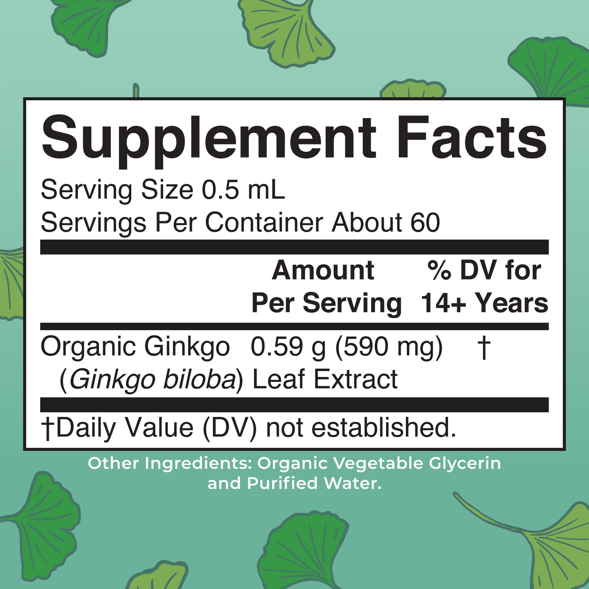 MaryRuth Organics Ginkgo Leaf Liquid Drops | Herbal Supplement | Nootropic | Circulatory System & Nervous System Health | USDA Organic | Non-GMO | Vegan | 60 Servings - Maple Wellness Supplements