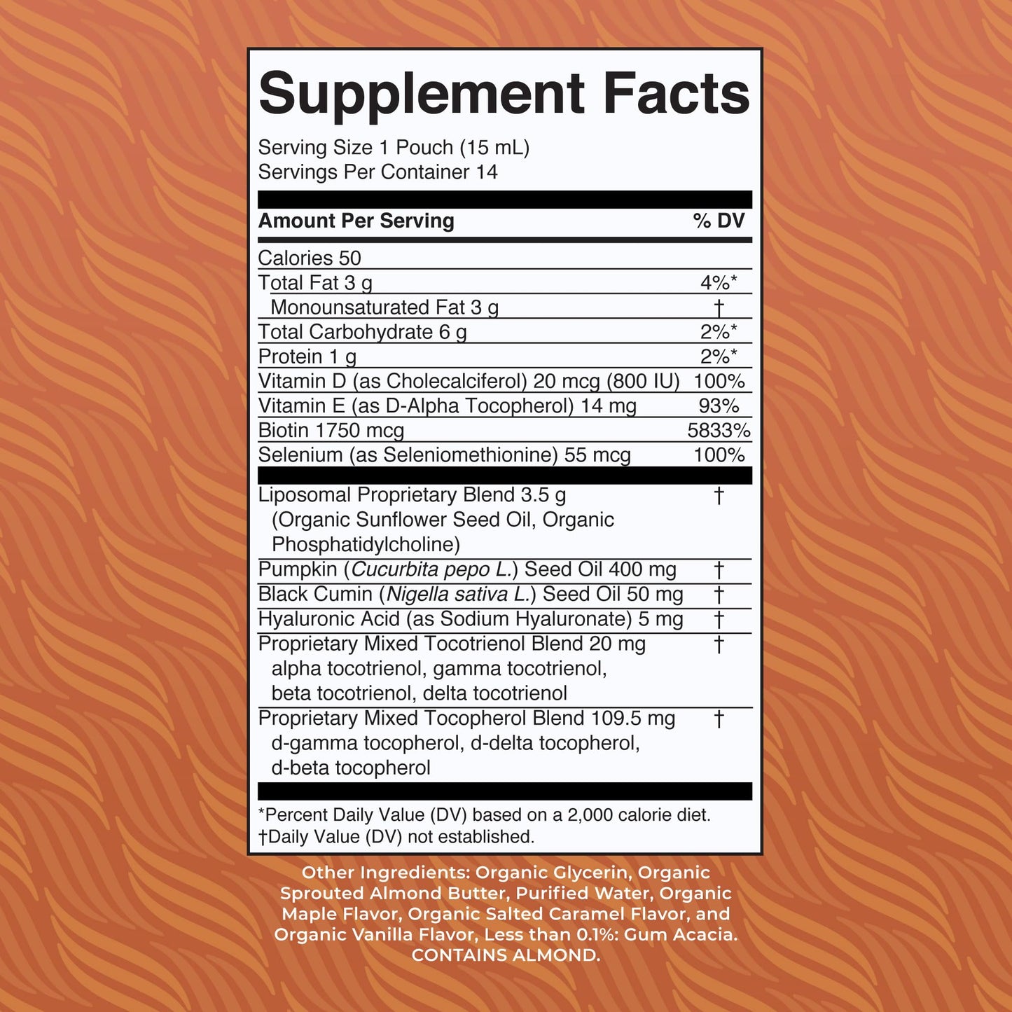 MaryRuth Organics Hair Growth Vitamins, Sugar & Gluten Free, Liquid Hair Vitamins with Vitamin D3, Vitamin E Biotin Hyaluronic Acid, Selenium for Hair & Skin Care Vegan, Non-GMO, 14-0.5 Fl Oz Pouches - Maple Wellness Supplements