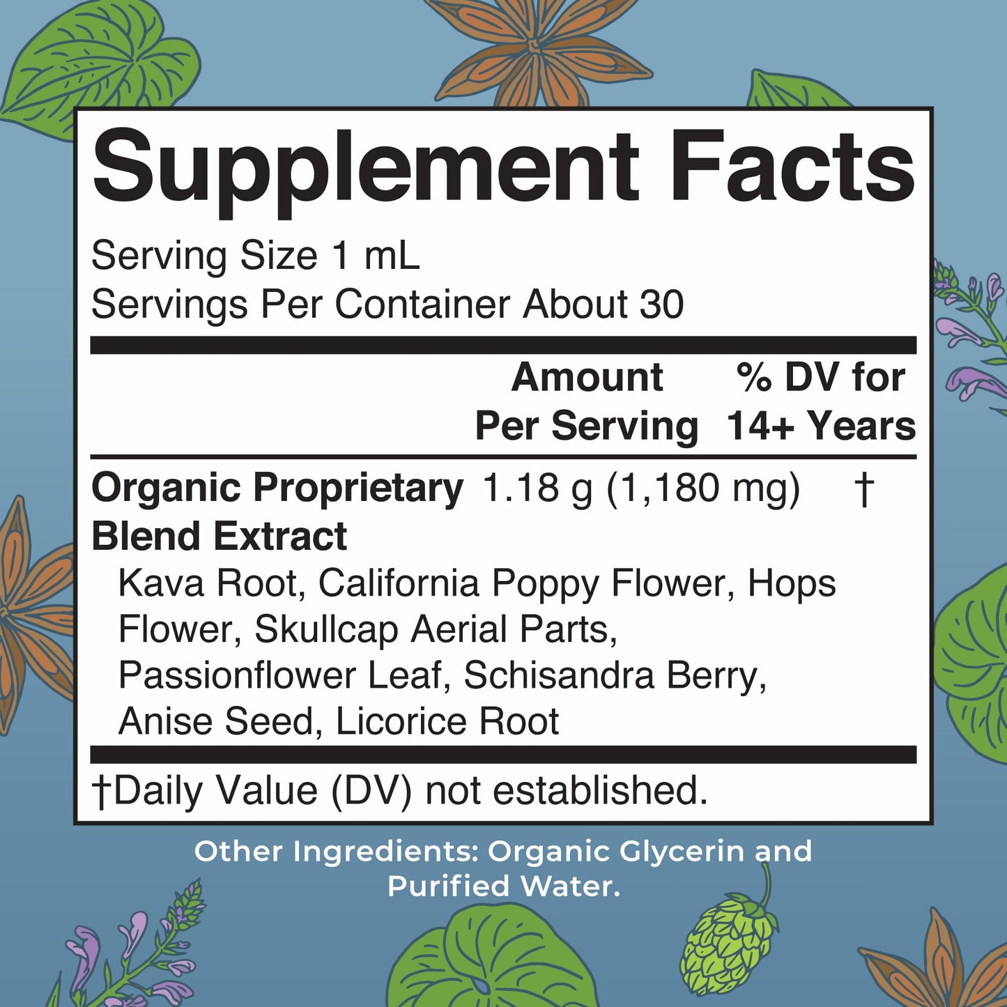 MaryRuth Organics, Herbal Supplement Drop, Calmness & Relaxation, Pack of 1, USDA Kava Root, Sugar/Gluten Free, Support Sleep, Calm & Stress Relief, Vegan, Non-GMO, 30 Servings - Maple Wellness Supplements
