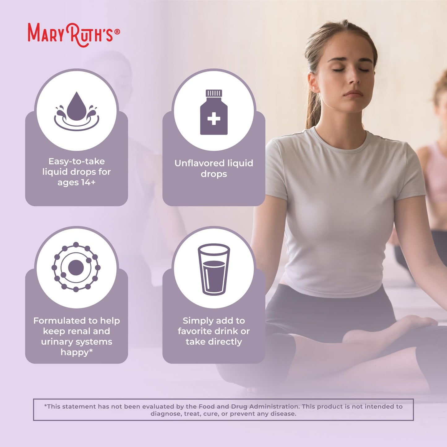 MaryRuth Organics Herbal Supplement Drops | Support Renal & Urinary Systems | Juniper Berry | Cleavers | Dandelion | Hawthorn | Horsetail & Chanca Piedra | Vegan | Non-GMO | 1 Fl Oz - Maple Wellness Supplements