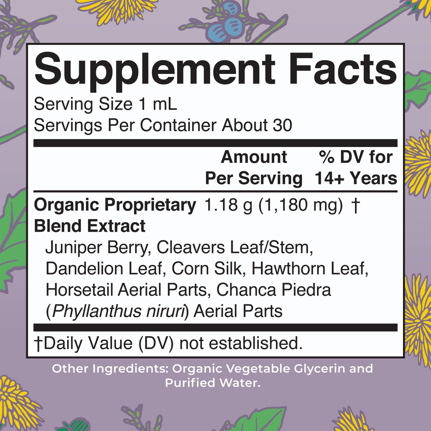 MaryRuth Organics Herbal Supplement Drops | Support Renal & Urinary Systems | Juniper Berry | Cleavers | Dandelion | Hawthorn | Horsetail & Chanca Piedra | Vegan | Non-GMO | 1 Fl Oz - Maple Wellness Supplements