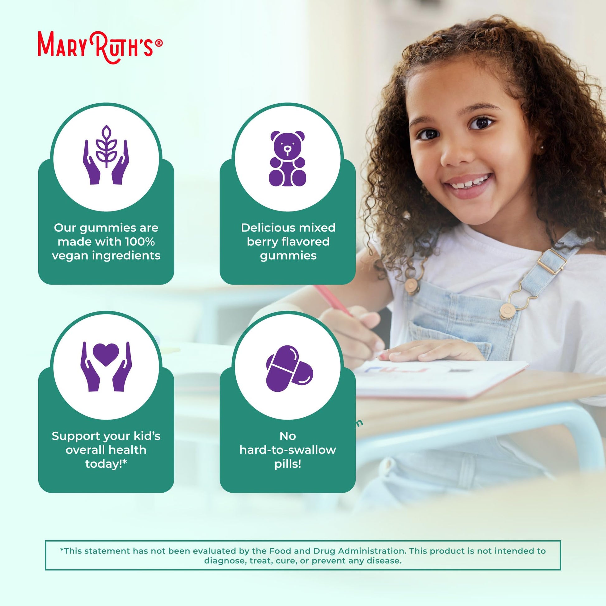 MaryRuth Organics Kids Immune Support Gummies | USDA Organic | Vitamin C, Zinc, and Elderberry Gummies for Kids| Immune Support for Ages 4+ | Vegan - Maple Wellness Supplements