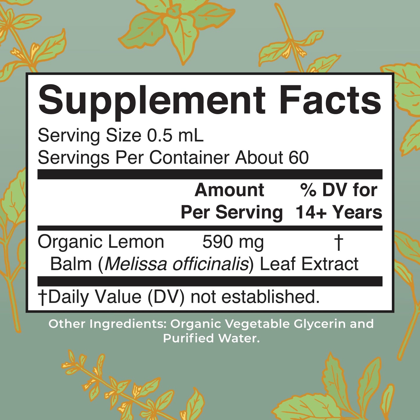 MaryRuth Organics Lemon Balm Leaf Liquid Extract | Mood Support | Relaxation | Calming | Nervine Herbal | Lemon Balm Tincture | USDA Organic | Vegan | Non-GMO | Gluten Free | 1 Fl Oz - Maple Wellness Supplements