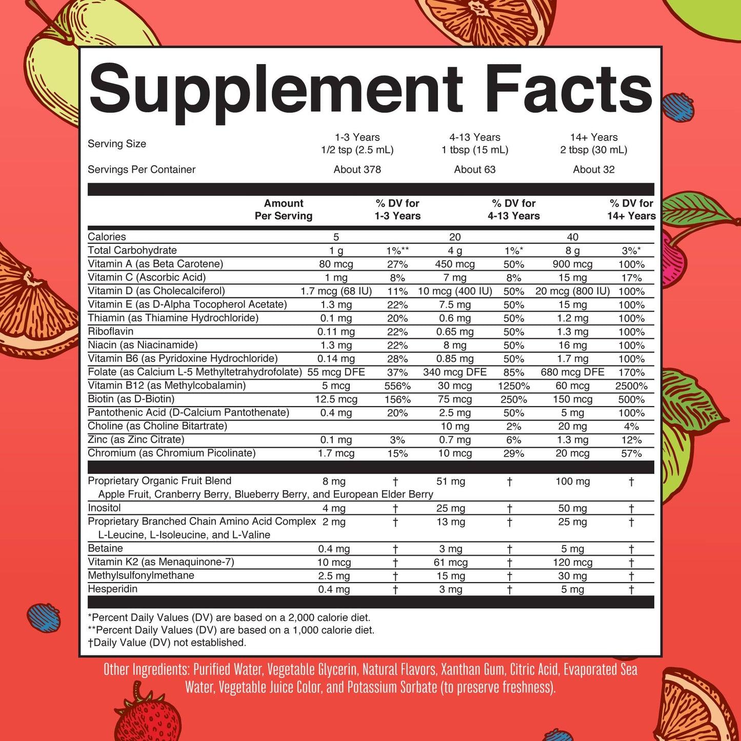 MaryRuth Organics Liquid Morning Multivitamin Essentials+ | Vitamin A C D E B6 B12 Biotin Zinc, Mens Womens Multivitamin, Immune Support, Beauty | Sugar Free | Vitamins for Ages 1+ | Vegan | 32 Fl Oz - Maple Wellness Supplements