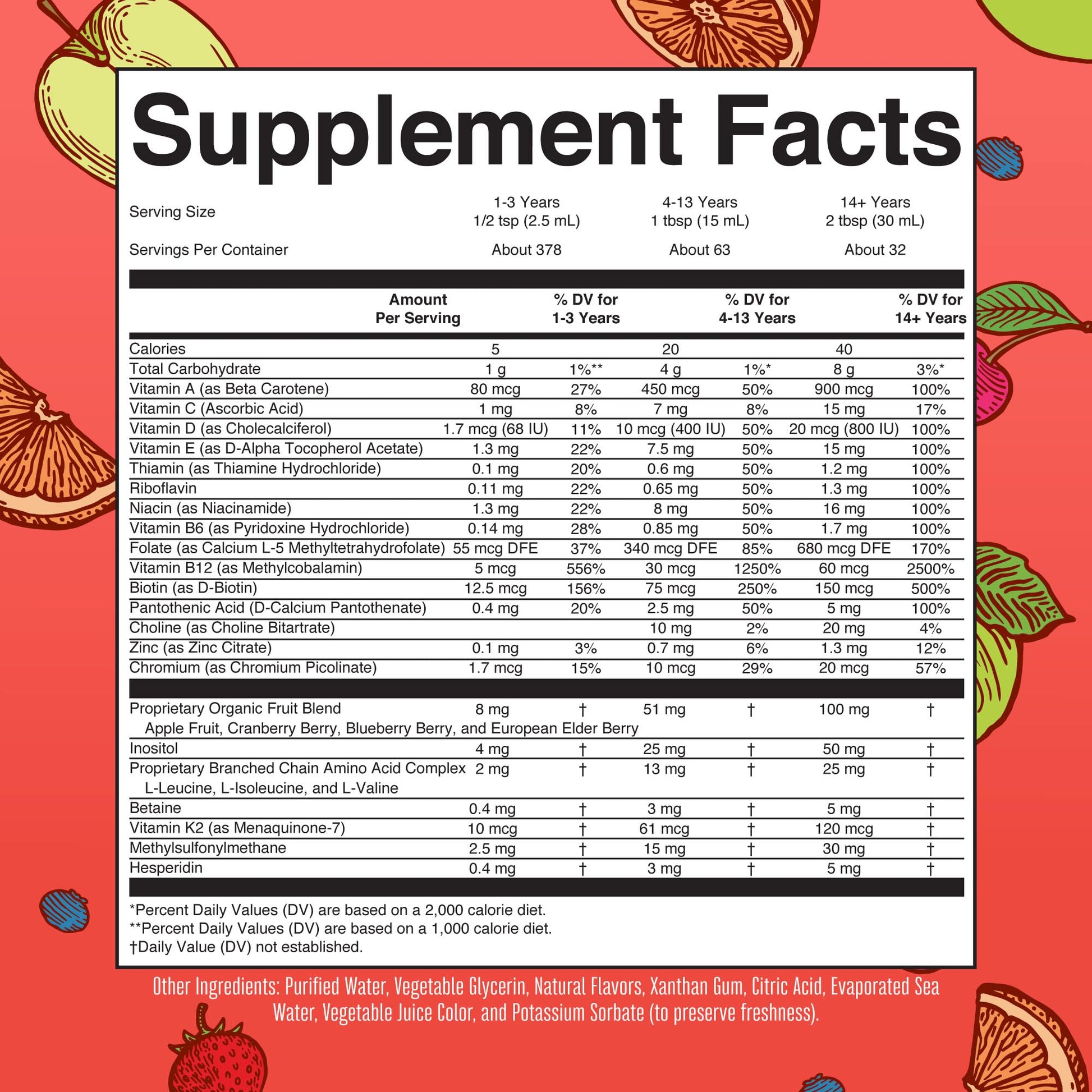 MaryRuth Organics Liquid Morning Multivitamin Essentials+ | Vitamin A C D E B6 B12 Biotin Zinc, Mens Womens Multivitamin, Immune Support, Beauty | Sugar Free | Vitamins for Ages 1+ | Vegan | 32 Fl Oz - Maple Wellness Supplements
