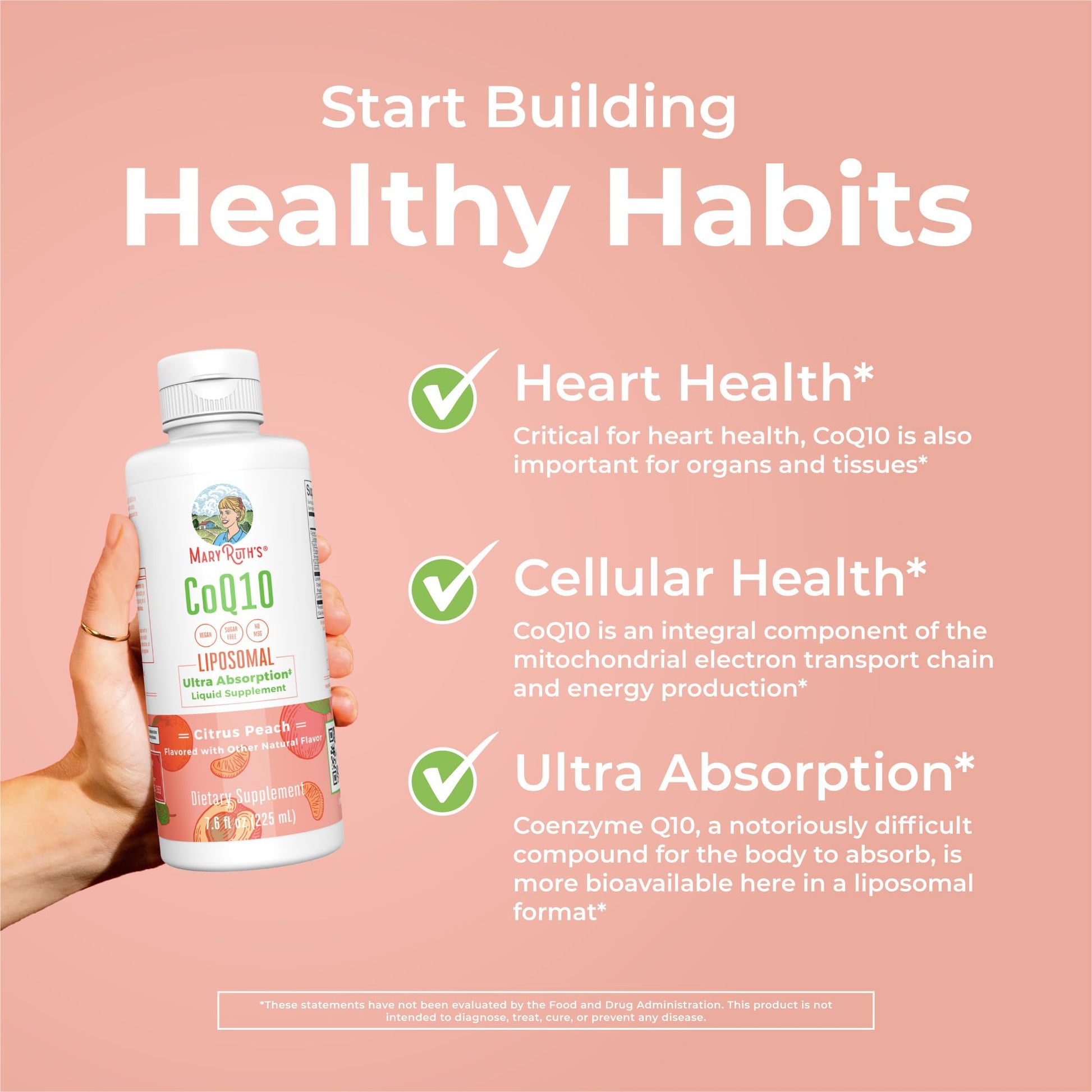MaryRuth Organics Liquid Vitamin | Coenzyme Q10 Heart Health for Mitochondrial Support and Immune System | Vegan Non-GMO | 7.6 Fl Oz | 45 Servings - Maple Wellness Supplements