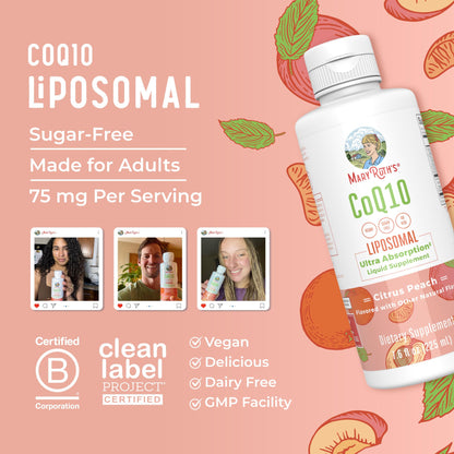 MaryRuth Organics Liquid Vitamin | Coenzyme Q10 Heart Health for Mitochondrial Support and Immune System | Vegan Non-GMO | 7.6 Fl Oz | 45 Servings - Maple Wellness Supplements