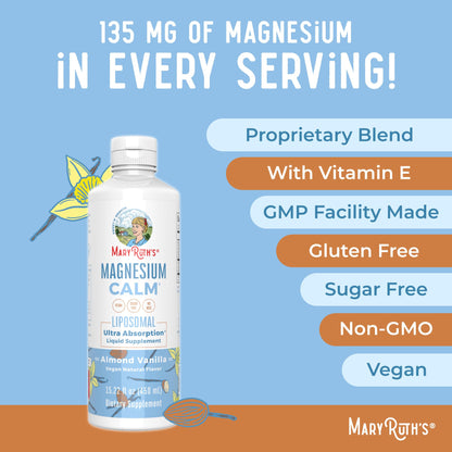 MaryRuth Organics Magnesium Liposomal| Magnesium Supplement | Magnesium Bisglycinate | Muscle & Bone Support | Mood Support Vitamin | Vegan | Non-GMO | Gluten Free | 15.22 Fl Oz | 30 Servings - Maple Wellness Supplements