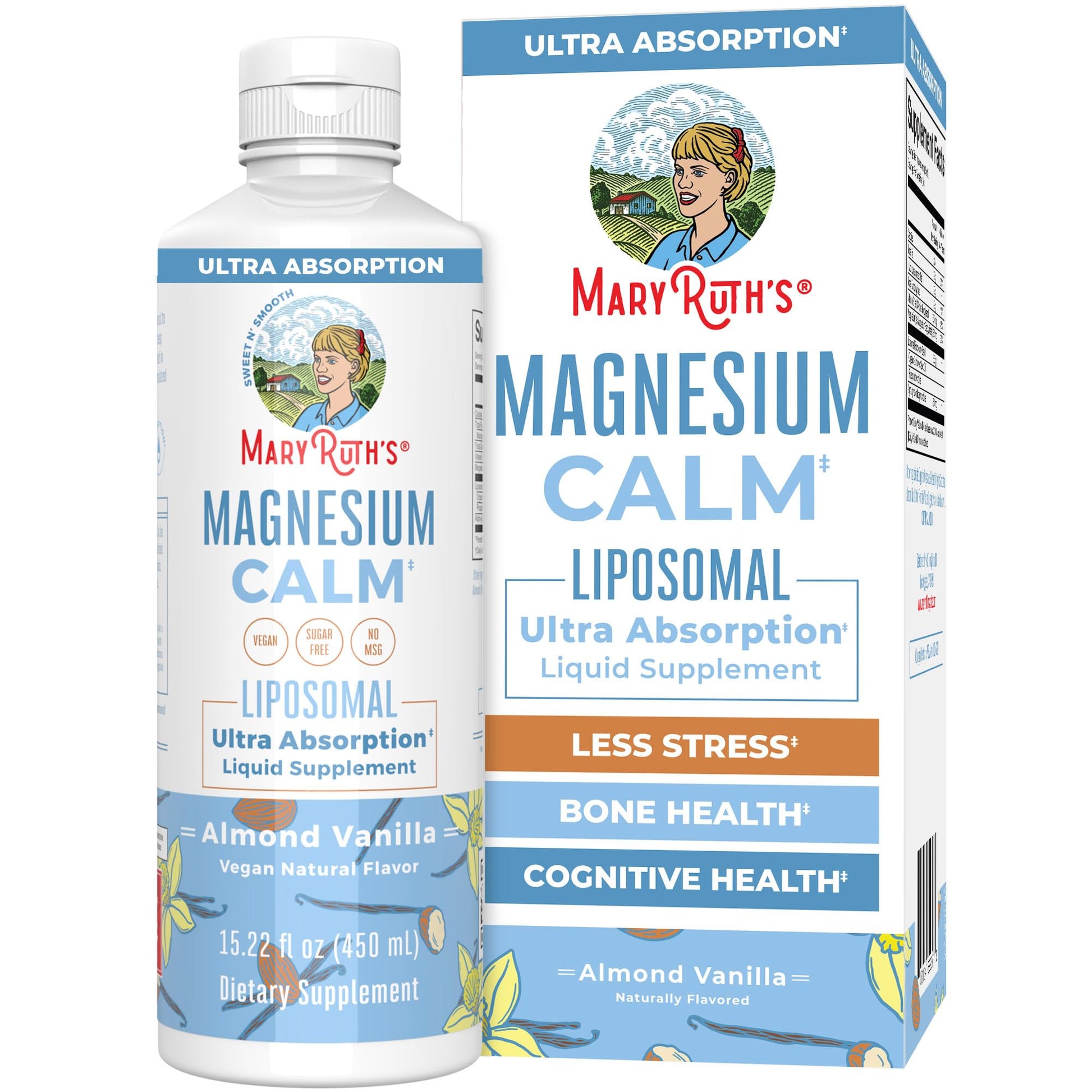 MaryRuth Organics Magnesium Liposomal| Magnesium Supplement | Magnesium Bisglycinate | Muscle & Bone Support | Mood Support Vitamin | Vegan | Non-GMO | Gluten Free | 15.22 Fl Oz | 30 Servings - Maple Wellness Supplements