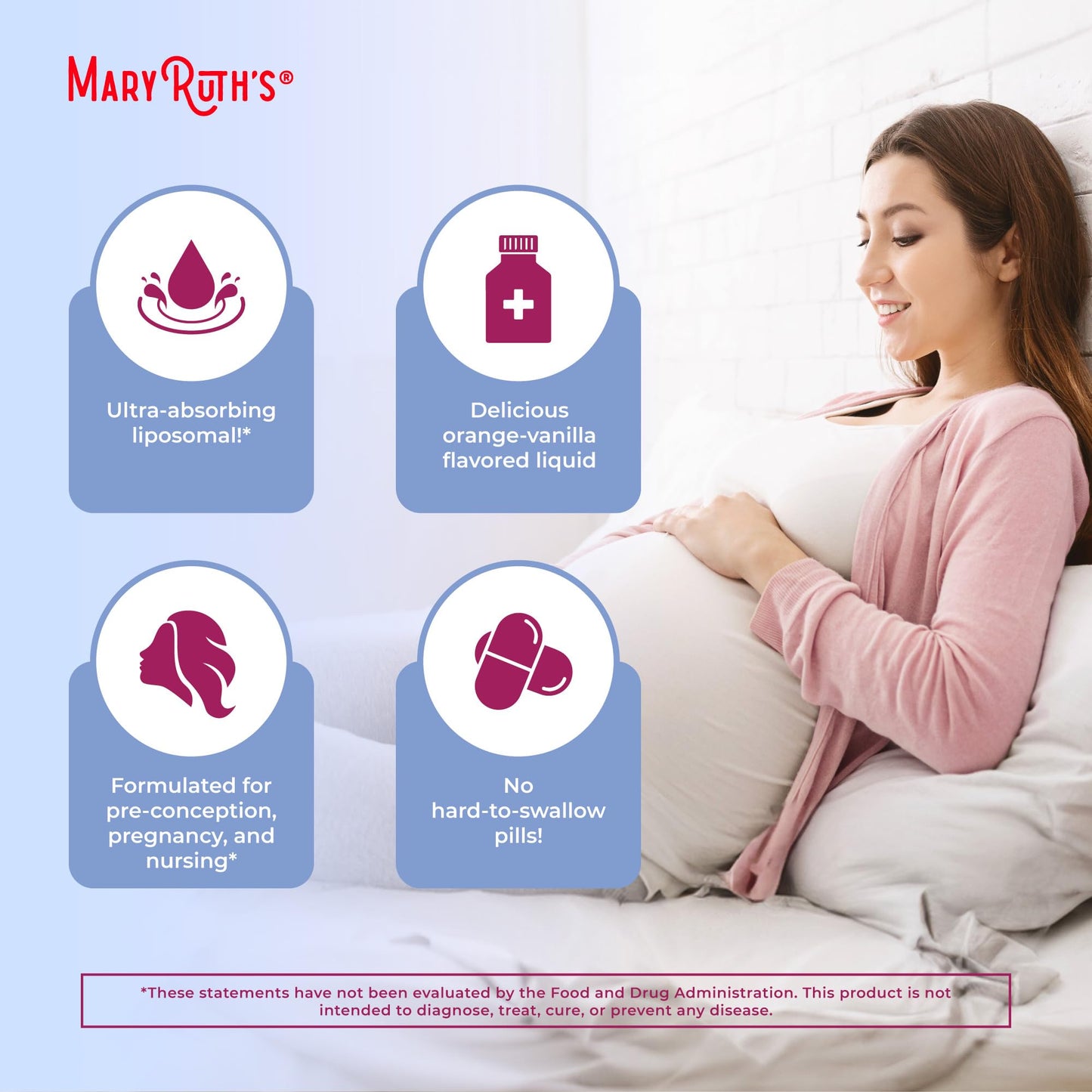 MaryRuth Organics Prenatal & Postnatal Multivitamin for Women | Sugar Free | Formulated for Pre-Conception, Pregnancy & Nursing | Prenatal Vitamins | Vegan | Non-GMO | Gluten Free | 30 Servings - Maple Wellness Supplements