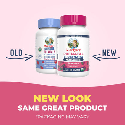 MaryRuth Organics Prenatal Vitamins for Women | USDA Organic Prenatal Gummies | Postnatal Vitamins for Women Breastfeeding | Methylfolate 800 mcg DFE | Iodine | Vegan | Non GMO | 30 Servings - Maple Wellness Supplements