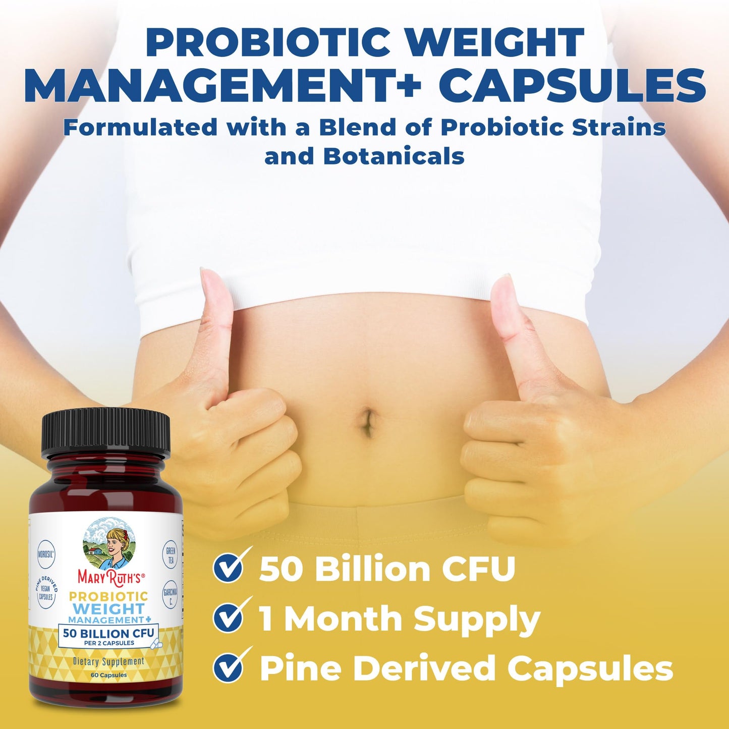 MaryRuth Organics Probiotics Capsule for Women & Men | Weight Management | Digestive - Maple Wellness Supplements